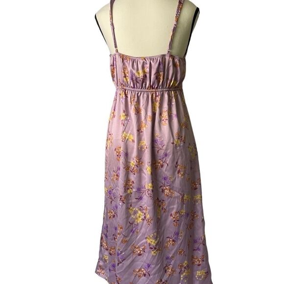 Hippie Rose juniors v-neck fit and flare midi iris floral dress size med, L XL - Picture 3 of 11